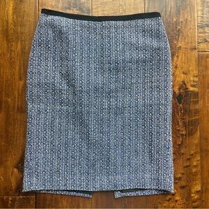 Ann Taylor 10T Classic Blue Tweed Pencil Skirt